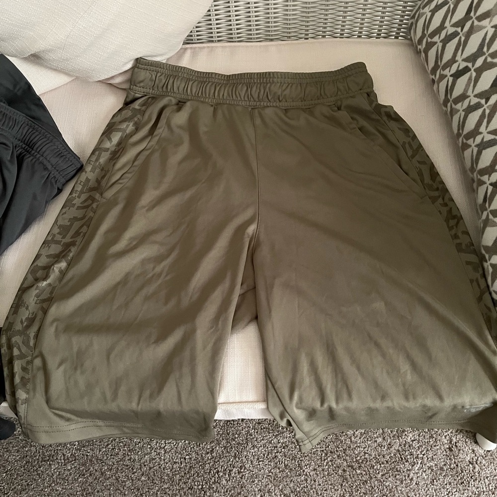 MA Sport Olive Green Athletic Shorts